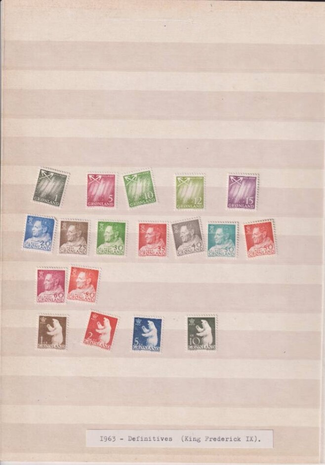Greenland Various including Definitives 1956 1963 Oxfam Shop