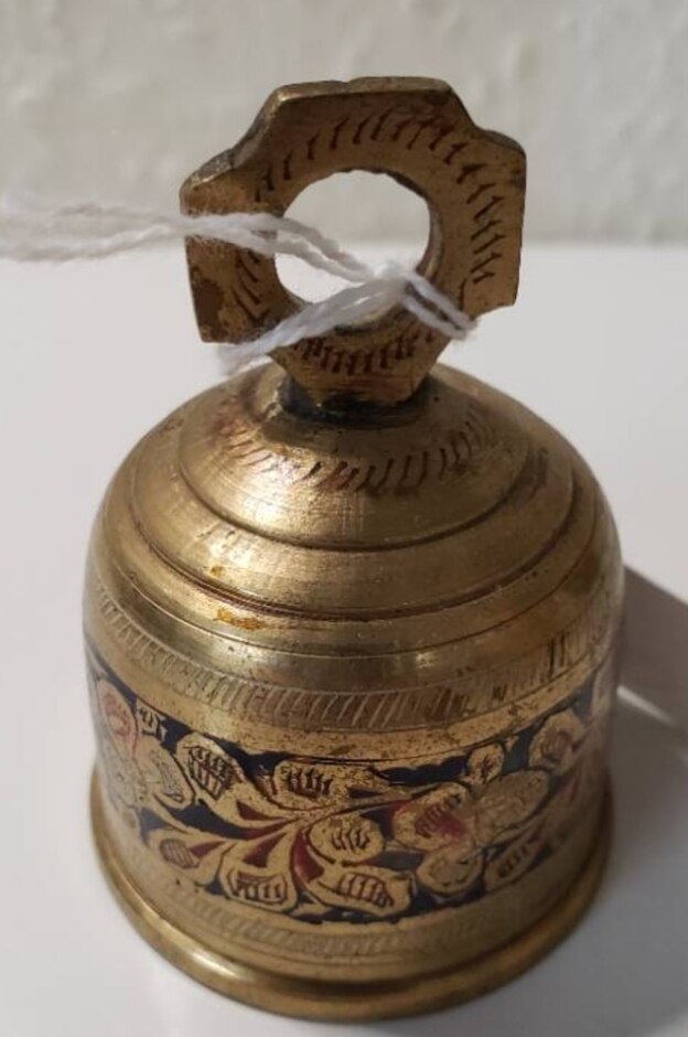 Small Sanctuary Bell With Flower Design Pattern