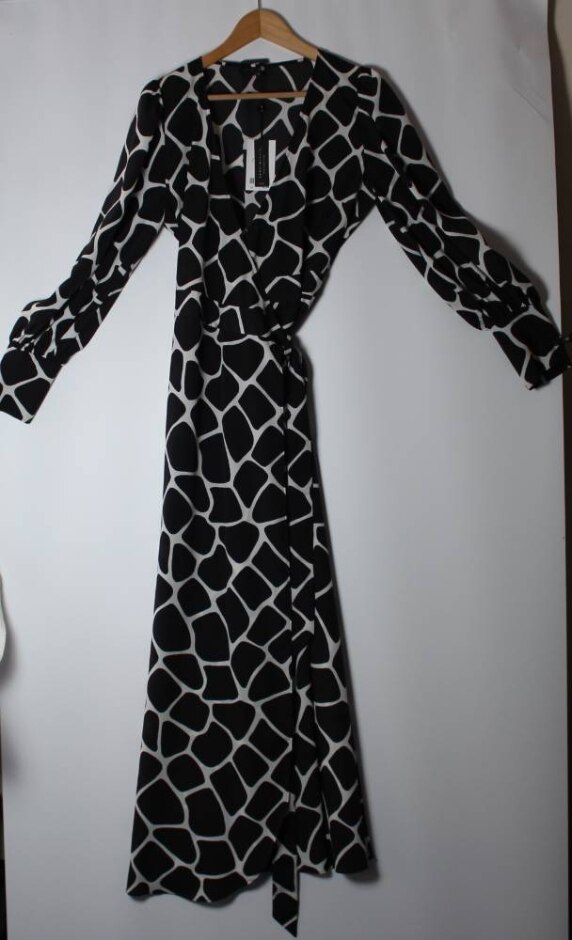 Next Bnwt Wrap Dress - Emma Willis Black/white Size: 12