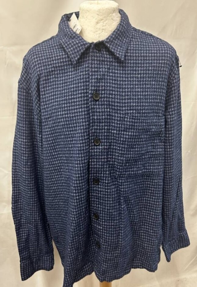 Next Button Up Men's Jacket Navy Size: Xl