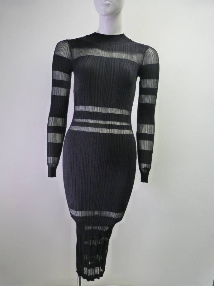 River Island Long Sleeved Dress Black Size: 8