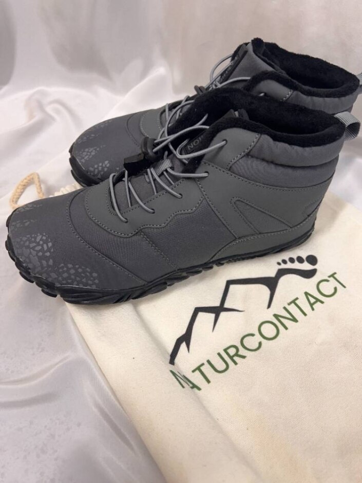 Naturcontact Grey Boots Fur Lined New In Carry Bag