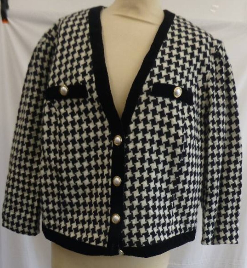 Fink Modell  Tweed  Jacket/blazer Black/white Size: 20