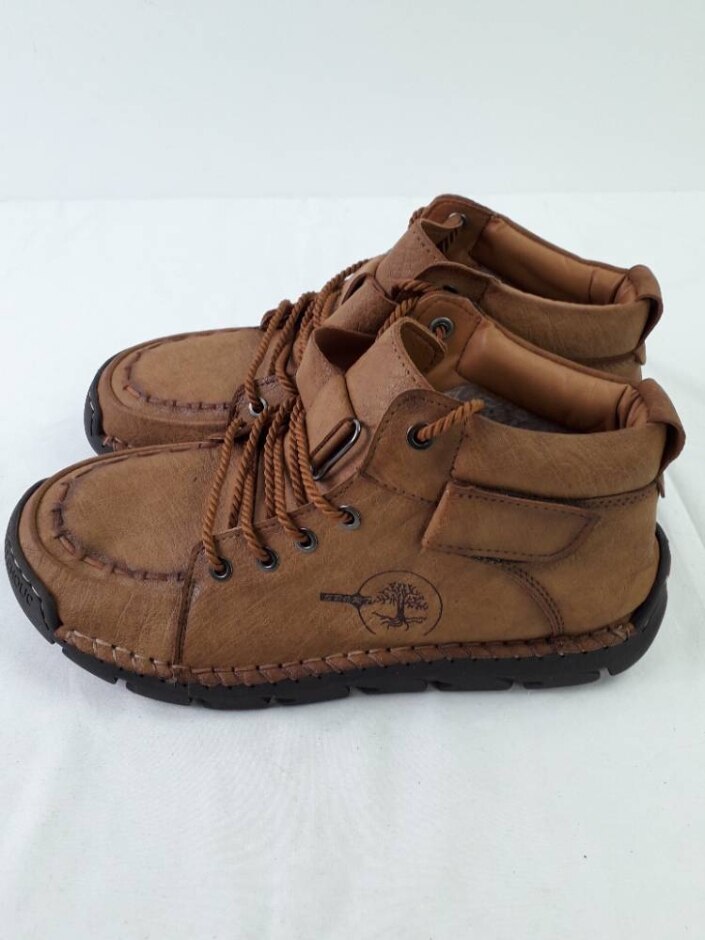 Fashion Men's Boots Size 8 Brown Wide Fit Fur New