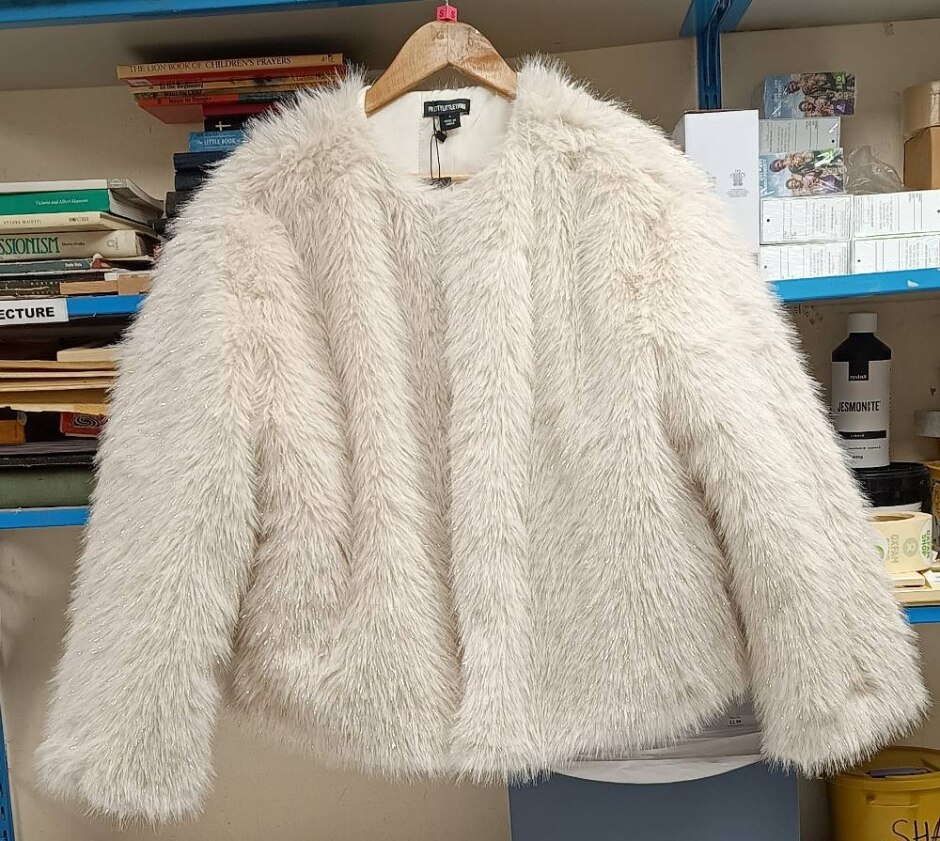 Pretty Little Thing Sparkly Jacket White Size: S