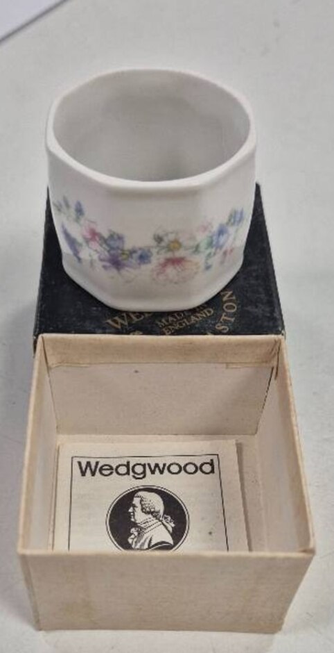 Wedgwood Ceramic Napkin Ring In Original Box