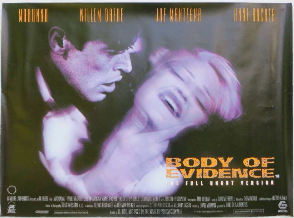Body Of Evidence: The Full Uncut Version (1993) - Madonna - Og Uk Quad Poster *rolled Exshop Stock*