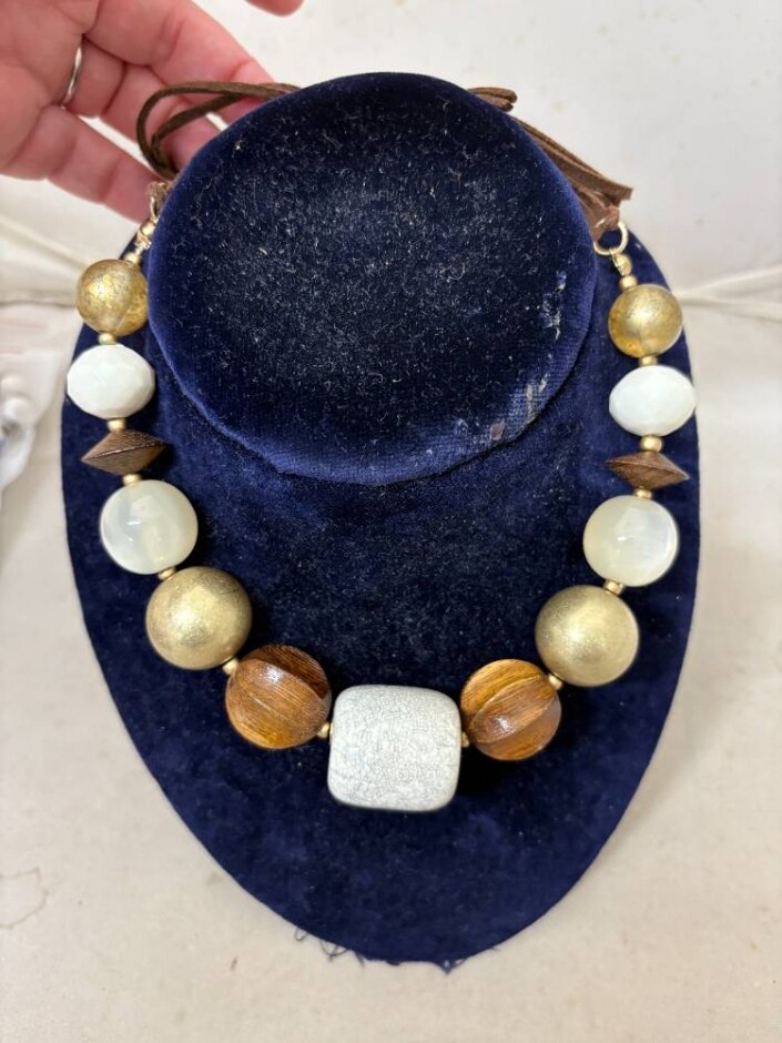 Gold Chunky Beaded Necklace