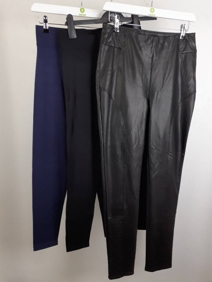 Tu & Unbranded 3 Pairs Leggings New Black & Blue Size: 12