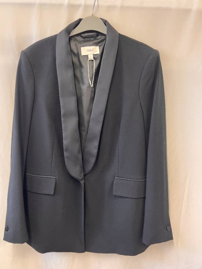 M&s Marks & Spencer Blazer Black Size: 16