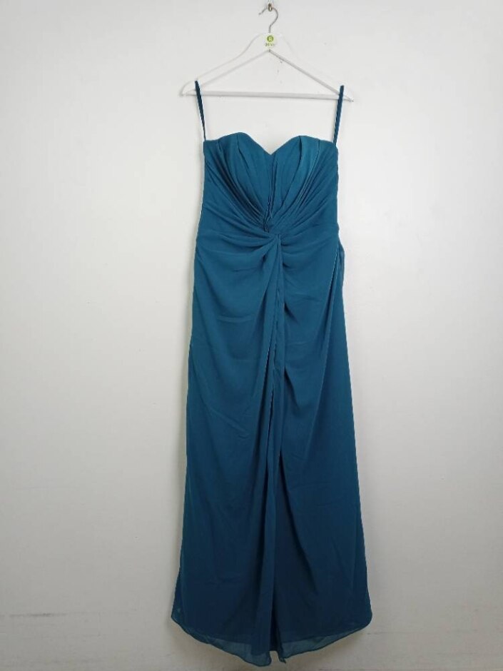 Mori Lee Strapless Long Evening Dress Green Size: 18