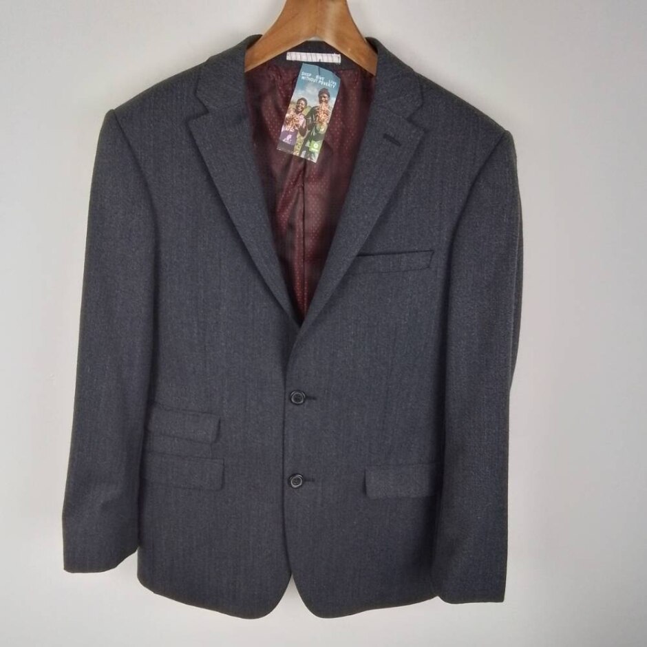 Onesix5ive Wool Blend Blazer 36" Grey Size: S