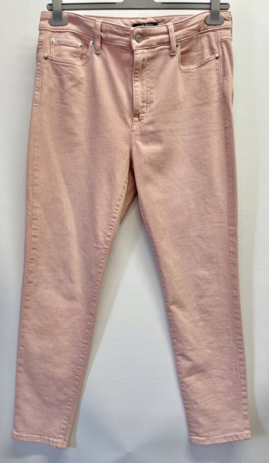 Ralph Lauren Straight Leg Jeans Pale Pink Size: 34