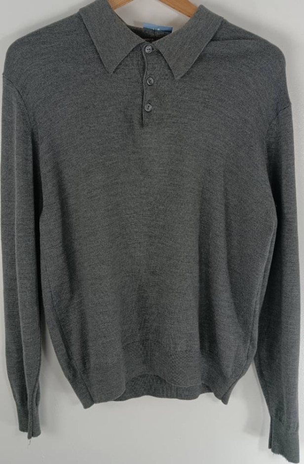M&s Marks & Spencer Merino Wool Jumper Grey Size: M