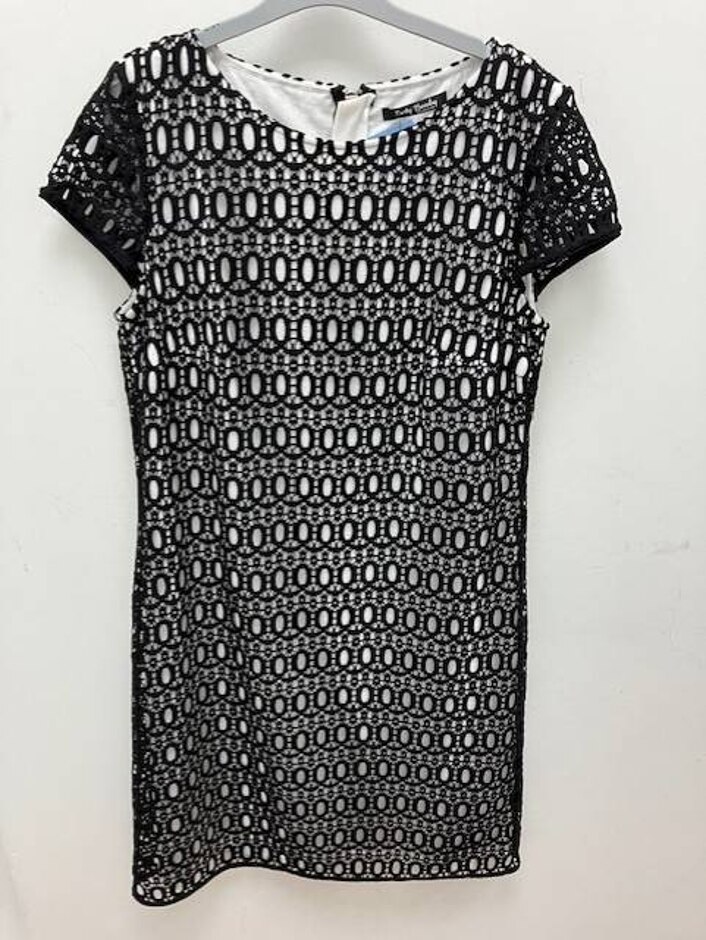 Betty Barklay Lace Effect Dress Black Size: 16