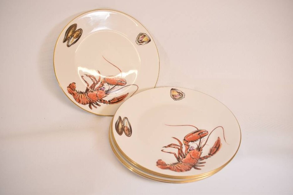 Vintage 1960s Pontesa Lobster Side Plates