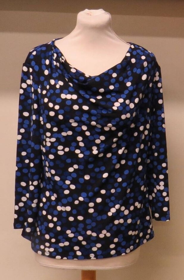 Precis Petite Polka Dot Shirt B/w Size: M