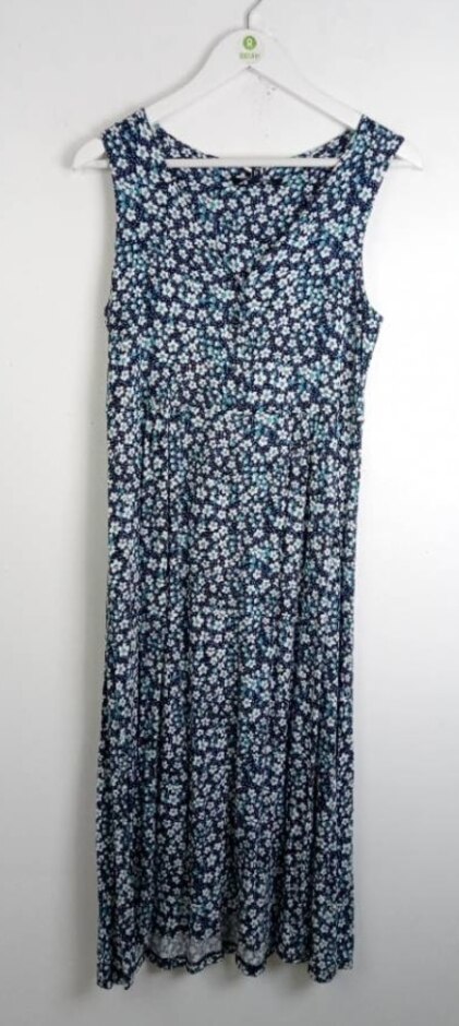 Crew Clothing Alyssa Button Through Dress Blue New Size: 10