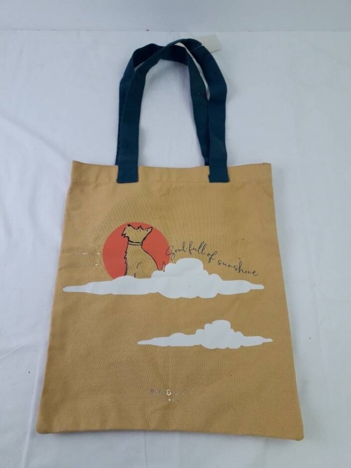 Radley Sun Dog Tote Bag Two Handle Yellow 13" W X 16"h