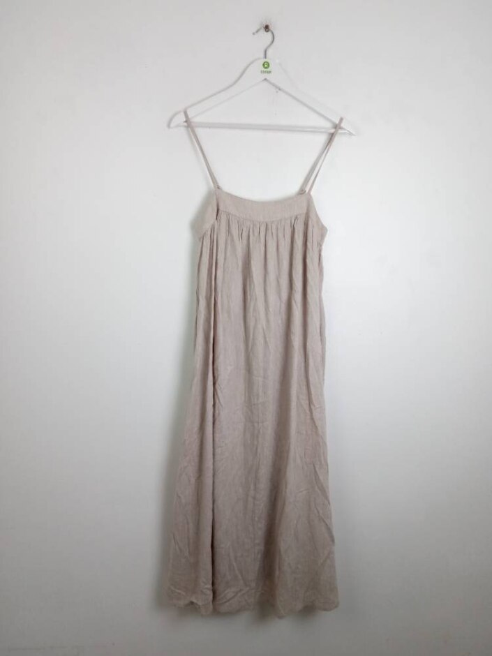 M&s Collection Summer Crepe Slip Dress Cream Size: 8