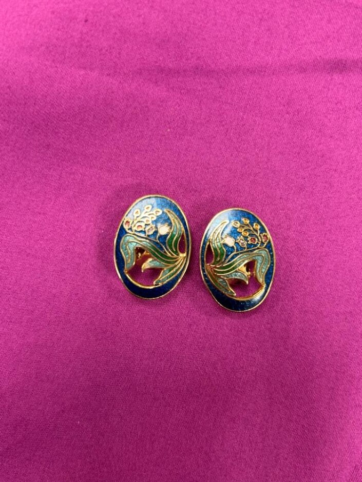Clip-on Floral Earrings