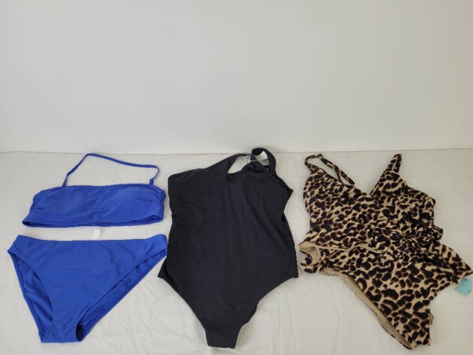 M&s 4pcs Swimwear Bundle Blue Black Brown New Size: 18