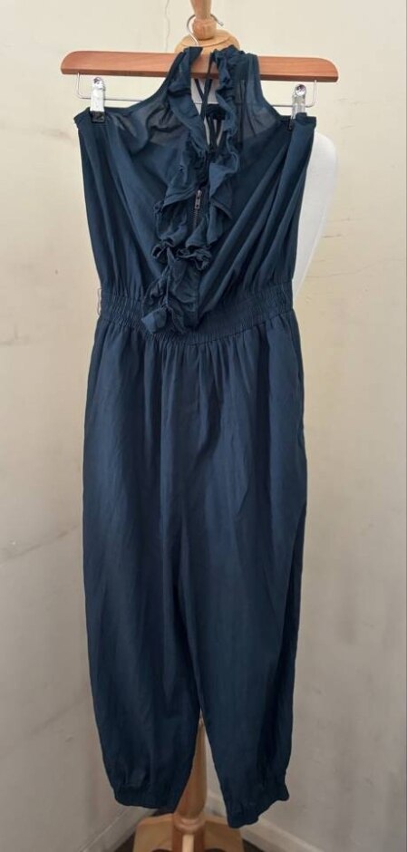 Dkny Jeans Women Jumpsuits 65% Rayon Dark Blue Size: Xs