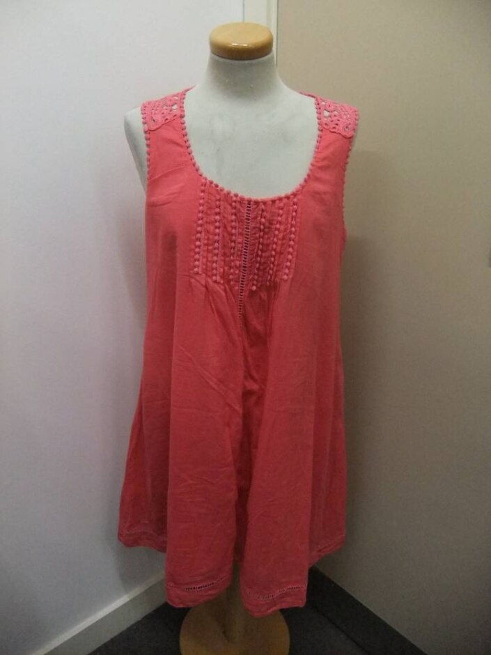 Mint Velvet Sleeveless Dress Pink Size: 14