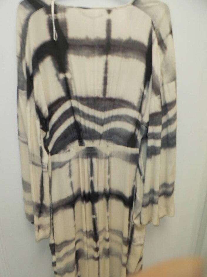 Zara Oversized Floaty Dress Cream Purple Size: S