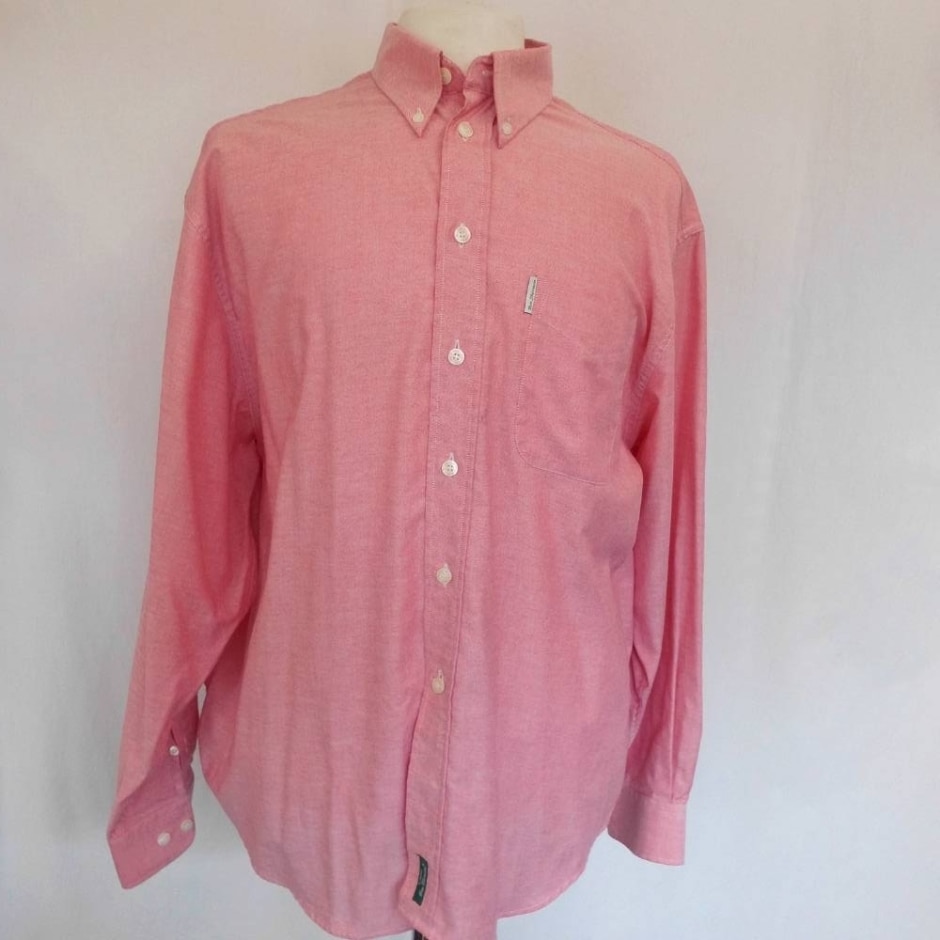Ben Sherman Oxford Shirt Button Down Collar Classic Fit Pink Size: Xl