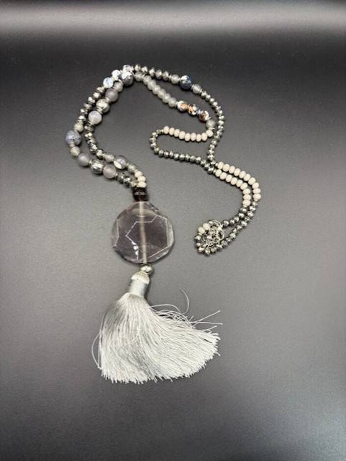 Long Beaded Dress Necklace