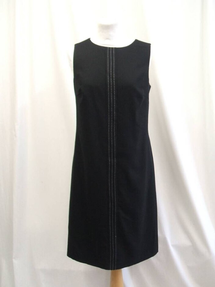 Boden Wool Blend Sleeveless Dress Black Size: 10