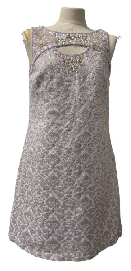 Monsoon Gem Embellished Dress Blush Size: 12