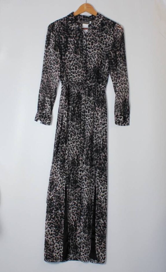 Mint Velvet   Leopard Skin Dress Pink Black Size: 8