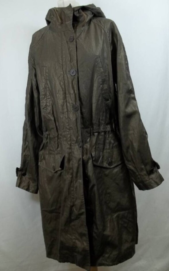Bensimon Long Jacket - Linen Green Size: M