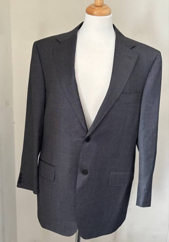 Canali Men Costume 100% Wool Grey Size: Xl