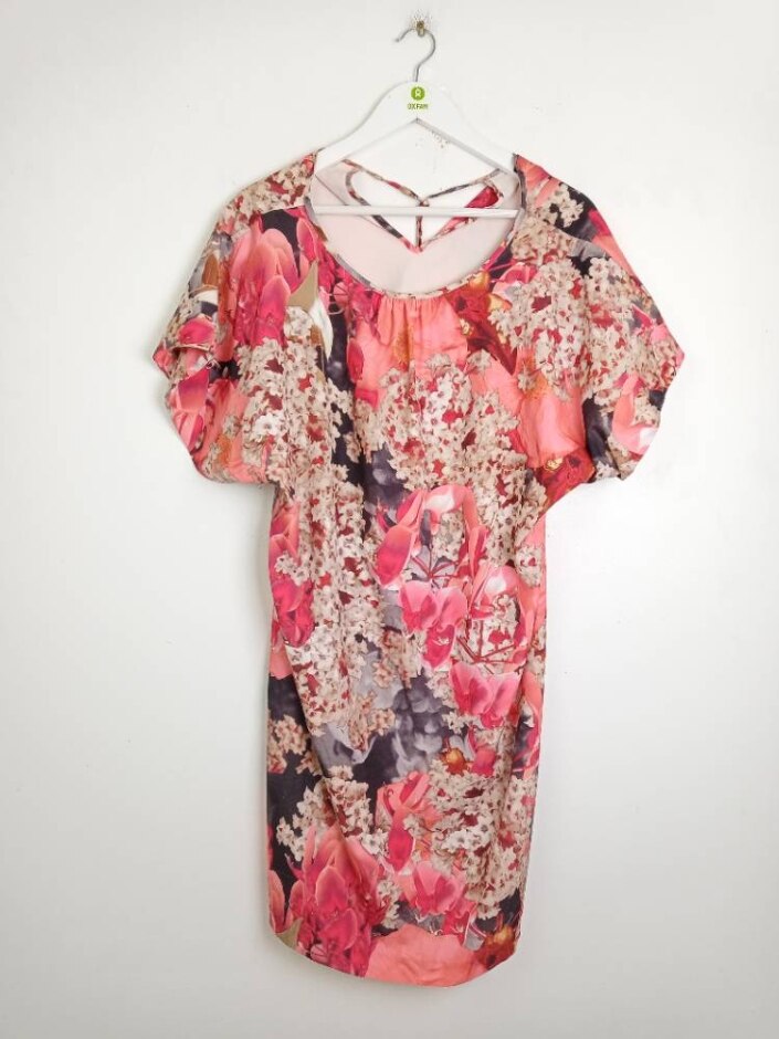 Ted Baker New Women's Digital  Bloom Print Tunic Dress  Pink Size: 14