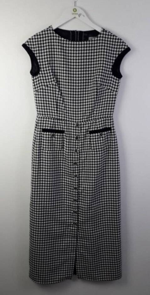 Ildiko Manner Vintage 50s Style Check Dress Black & White Size: S