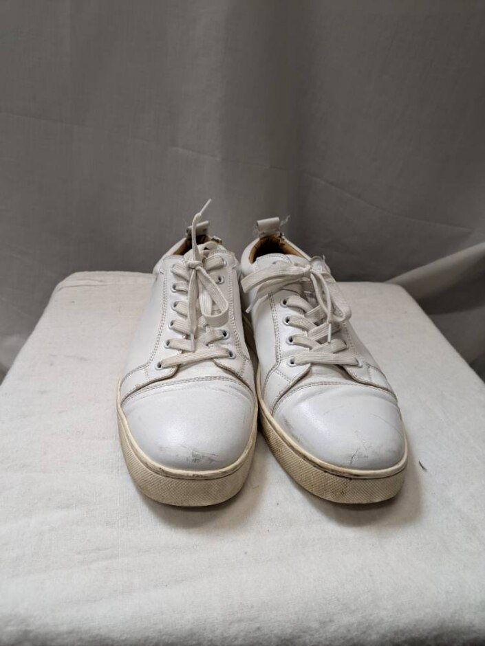 Christian Louboutin Louis Junior White Trainers
