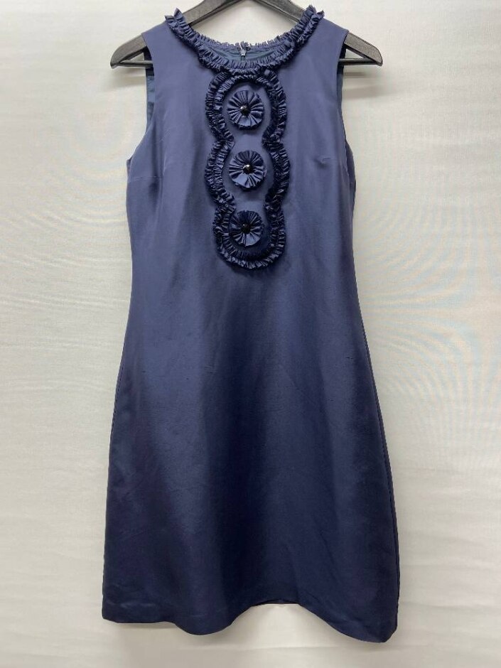 Phase Eight 100% Silk Dress Navy Size: 10