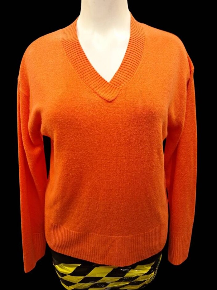 M&s Collection Jumper Orange Size: 18