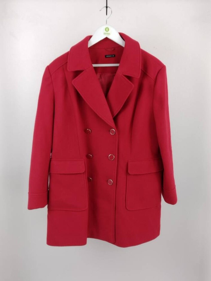 Roman Double Breasted Coat Red Size: 20