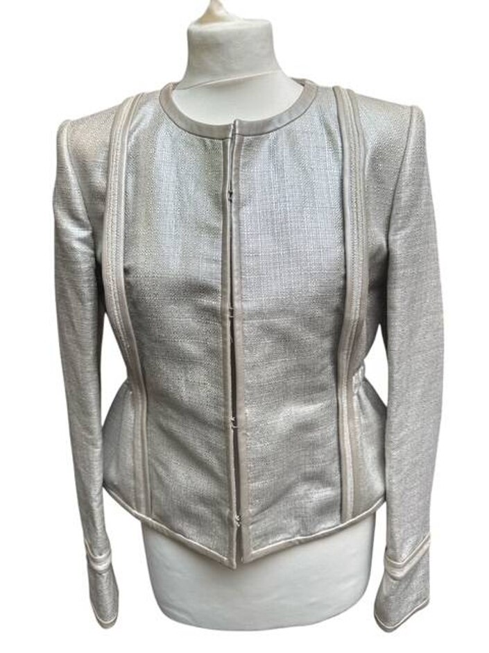 Desa Short Occasional Jacket Light Metallic Size: 14