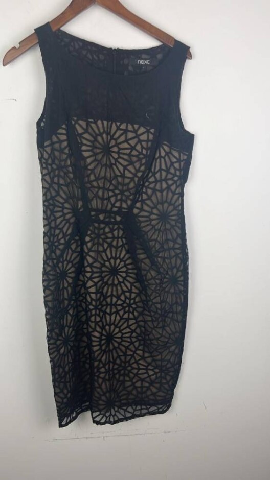 Next Midi Sleeveless Dress Black Size: 8