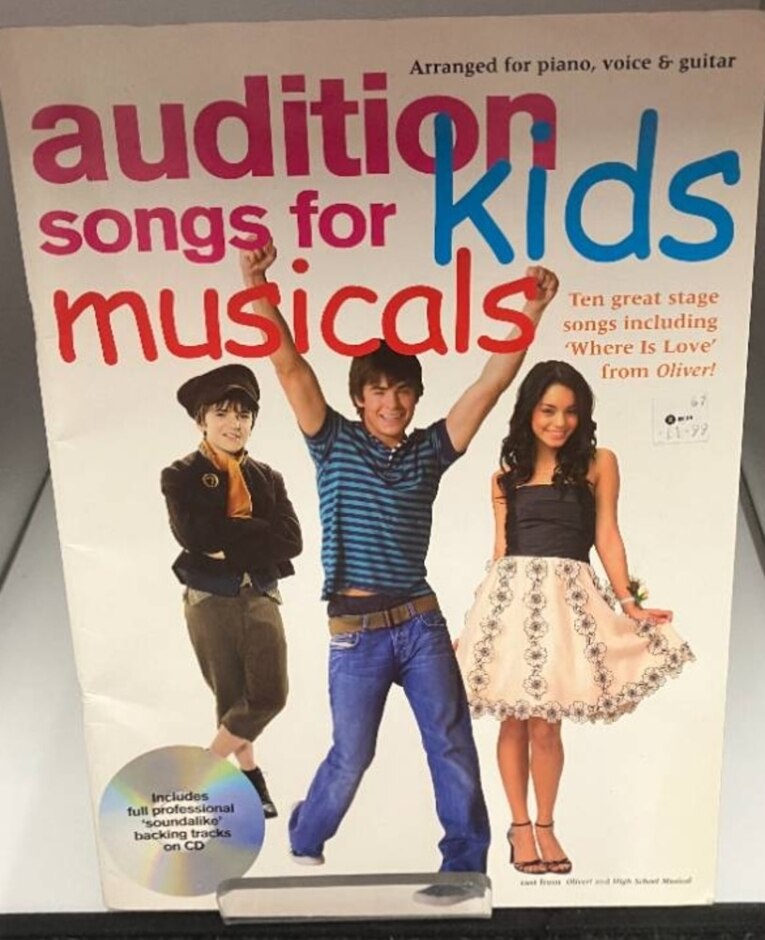 Audition Songs For Kids Musicals Arranged For Piano , Voice & Guitar