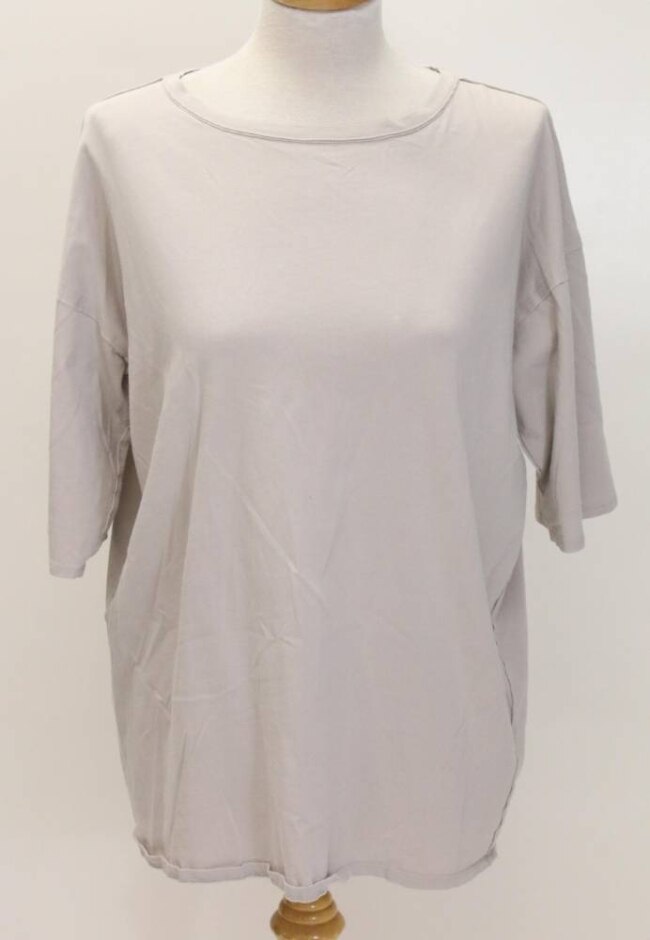 We The Free 100% Cotton Oversized Top Beige Size: Xs