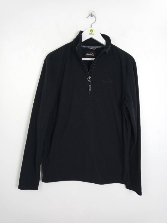 Peter Storm Recycled Polyester Fleece Jumper Black Size: M