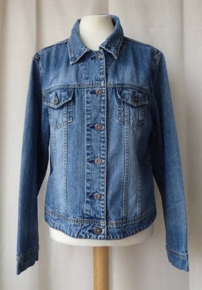 George 90s 100% Cotton Denim Jacket Stonewash Size: L
