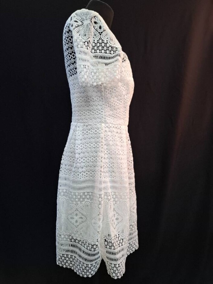 Paper Dolls Embroidered Dress White Size: 14
