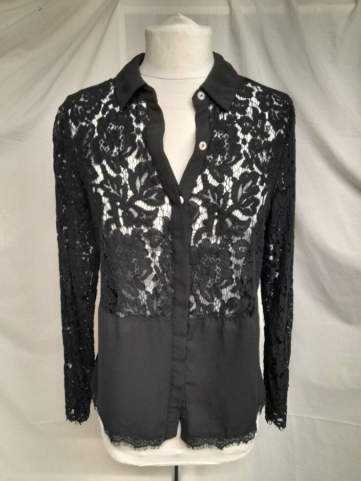 Fenn Wright Manson Lace Blouse Black Size: 8